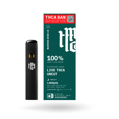 THCa Live Resin Disposable Uncut: Larry OG (Indica) - 1g