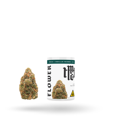 THCa Flower: Cadillac Rainbow (Indica), 1/8oz