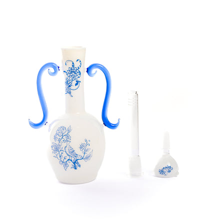 Porcelain Designed Glass Bong