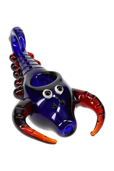 Colored Glass Scorpion Hand Pipe “Stinger” – Assorted Colors
