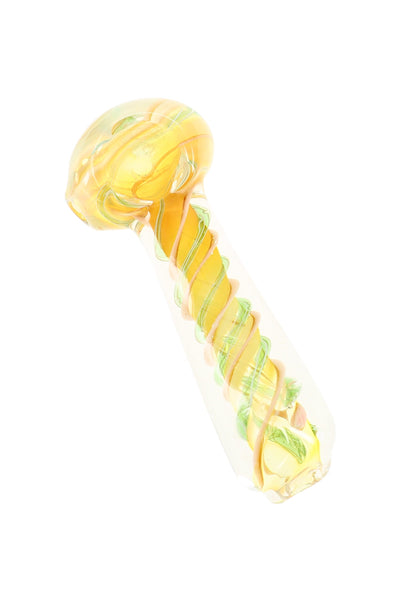 Color-Changing Multicolor Swirl Stripe Spoon Pipe “Taffy Twist” – Assorted Colors