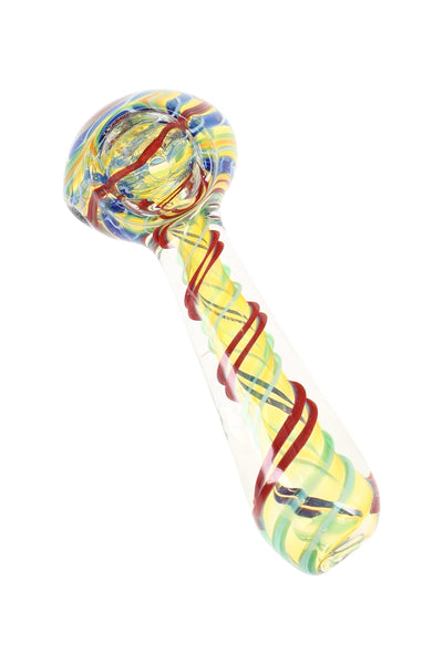 (Assorted Colors) 3.5″ Spiral Fumed Color-Change Glass Pipe