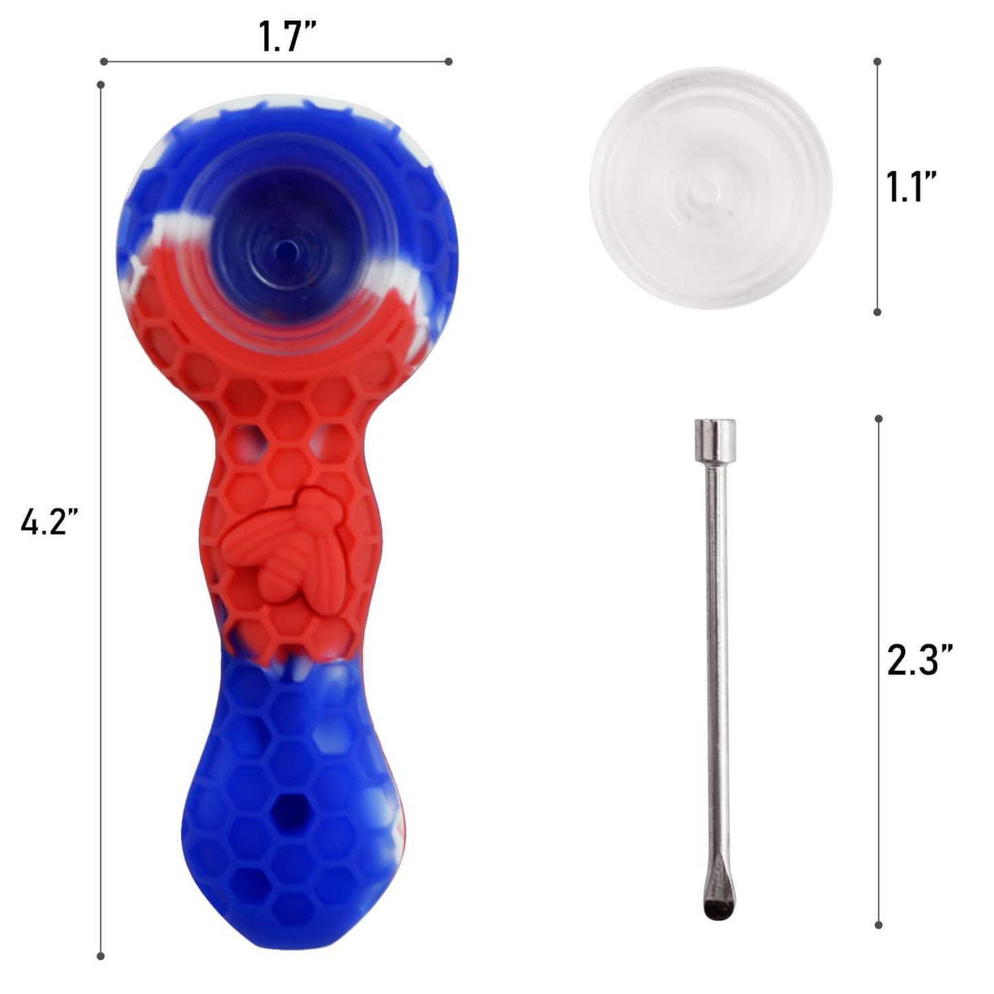 Silicone Pipe With Glass Bowl